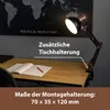 Stolní lampa XUDO E27, černá a zlatá, kovová, nastavitelná Náhled obrázku produktu 4