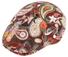 Fiebig Bunte Sommer-Flatcap in Paisley-Print  in rot