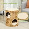 PawHut, torre per gatti, altezza 50 cm, con 2 nascondigli, Anteprima dell’immagine prodotto 6