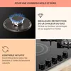Klarstein Plaque de Cuisson Gaz et Vitrocéramique 5 Feux, Voir les images du produit 4