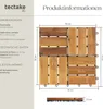 Product information and dimensions for wooden deck tiles. Produktbild-Vorschau
