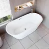 AICA freistehende Badewanne 170x80cm Oval Acrylwannen Produktbild-Vorschau 3