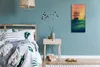 Wandbild Leinwand Bilder mit Uhr 30x60 Gemälde Abstrakte Produktbild-Vorschau 4