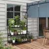 Outsunny Pflanzenständer, Blumenständer mit 3 Ebenen, Produktbild-Vorschau 2