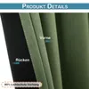 Geprägte Vorhänge Grün 2er Set Blickdicht 85% - 310GSM Produktbild-Vorschau 12