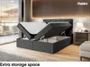 MEBLINI Boxspringbett mit Bettkasten - Gepolstert Produktbild-Vorschau 5