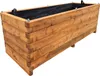 A wooden planter box with a black liner, shown from a diagonal angle against a white background. Produktbild-Vorschau