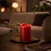 Sada 4 LED sviecok, červené, s časovačom, na batérie - 9 x Náhľad obrázku produktu 6