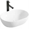 Lavabo in Vetroceramica da appoggio, ovale, bianco, grande, Anteprima dell’immagine prodotto 1