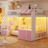 Lit superposé Merax 90 x 200 cm avec armoire de rangement, Voir les images du produit 1