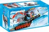 A Playmobil snow groomer toy set on its packaging, with a winter mountain scene depicted. Podgląd zdjęcia produktu
