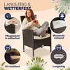 CASARIA® Gartenstühle 4er Set Polyrattan Stapelbar mit Produktbild-Vorschau 3