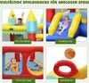COSTWAY skákací hrad s fúkačom, 100 loptičkami, šmýkačkou, Náhľad obrázku produktu 5