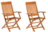 Two wooden garden chairs are shown side-by-side against a white background. Produktbild-Vorschau