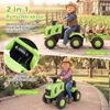 COSTWAY kinder tractor met aanhanger, 2-in-1 schuifvoertuig Productafbeelding-voorbeeld 4