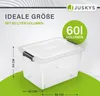 Juskys Aufbewahrungsbox mit Deckel - 4er Set Kunststoff Produktbild-Vorschau 2