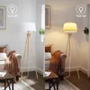 Aigostar stehlampe wohnzimmer, LED stehlampe dreibein holz Produktbild-Vorschau 3