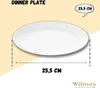 Assiette plate Wilmax en porcelaine, 25,5 cm, blanche Voir les images du produit 3