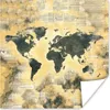 MuchoWow® Poster Weltkarte - Vintage - Zeitungen 30x30 cm - Produktbild-Vorschau 1