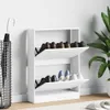 vidaXL Szafka na buty biała 59x17x81 cm Materiał Podgląd zdjęcia produktu 2