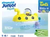 A Playmobil Junior Aqua submarine toy with bath tablets and a small octopus toy floating in water. Anteprima dell’immagine prodotto