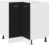 Möbel Schwarzer Eichen-Eckunterschrank - 75.5x75.5x81.5 cm Produktbild-Vorschau 2