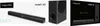 A collage of images showcasing a black soundbar and subwoofer set, with some marketing text. Anteprima dell’immagine prodotto