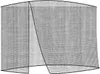 A black mosquito net for a garden umbrella, shown spread out. Anteprima dell’immagine prodotto