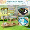 COSTWAY venkovní dětská kuchyňka, bahenní kuchyňka na hraní Náhled obrázku produktu 5