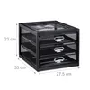 Zásuvkový box A4 s 3 priehradkami RD24815, čierna Náhľad obrázku produktu 5