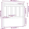 Kopfteil Grau 106x4x100 cm Massivholz Kiefer Produktbild-Vorschau 5