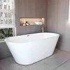AICA freistehende Badewanne 170x80cm Oval Acrylwannen Produktbild-Vorschau 2