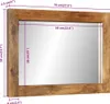 vidaXL Miroir 70x50 cm bois massif mangue et verre Voir les images du produit 8