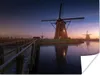 MuchoWow® Poster Die Windmühlen von Kinderdijk in der Produktbild-Vorschau 1