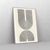 Gerahmtes Poster - Rahmen in heller Eiche - Linien Oval Produktbild-Vorschau 8