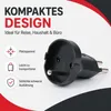 Wiltec Adapter Schuko/ CH schwarz, Steckdosenadapter Produktbild-Vorschau 5
