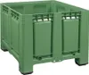 Palettenbox mit Deckel 680l 1200x1000x790 mm Grün - 4 Füsse Produktbild-Vorschau 4
