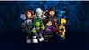 A group of Marvel superhero minifigures arranged together against a dark blue background with comic book panel graphics. Náhled obrázku produktu