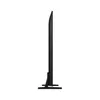 A side view of a black flat-screen television on a stand, isolated on a white background. Produktbild-Vorschau