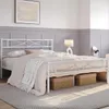 Metallbett 140 x 200 cm Bettrahmen mit Hohem Kopfteil Produktbild-Vorschau 1