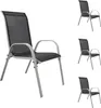 Four outdoor chairs are displayed against a white background. One chair is in the foreground, and three are in the background, arranged in a grid. Anteprima dell’immagine prodotto