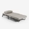Stoff-Klappsessel Bett Wohnzimmer Büro Selene - Grau Produktbild-Vorschau 5