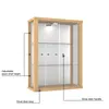 K-Möbel Vetrina sospesa in faggio (80x60x25 cm) con 2 Anteprima dell’immagine prodotto 16