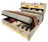 Polsterbett 140x200 cm mit 360° LED & USB – Doppelbett in Produktbild-Vorschau 2