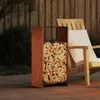 vidaXL Stojan na palivové drevo 40x30x80 cm Oceľ odolná Náhľad obrázku produktu 2