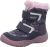 A single purple boot with pink hearts and pink fur trim. Produktbild-Vorschau