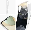 A collage showing different views of a phone case with a marble pattern. Produktbild-Vorschau