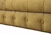 Chesterfield Sessel Design Polster Sofa Couch Braun Textil Produktbild-Vorschau 8