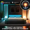 Juskys Polsterbett Lyon 140 x 200 cm schwarz – Bettgestell Produktbild-Vorschau 4