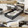 INONEFT Boxspringbett 90x200 cm,LED Einzelbett Polsterbett Produktbild-Vorschau 6